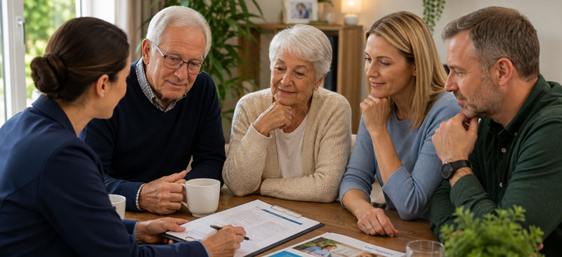 family discussion on care